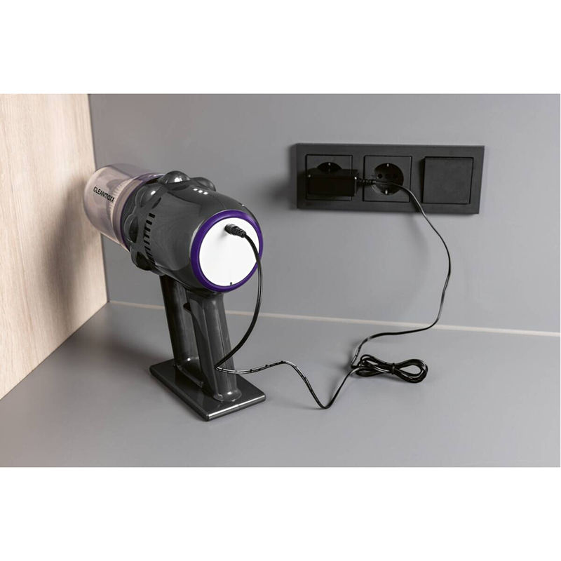 CLEANmaxx Akku-Hand- und Bodenstaubsauger grau lila, beutellos, B/H/L: 17,5 x 24,5 x 36 cm - Bild 2