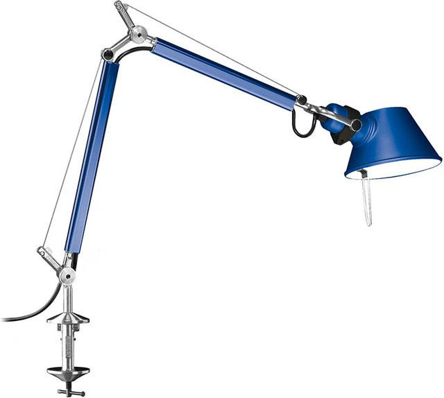 Artemide Tolomeo Micro Tavolo Tischleuchte mit Klemme in Blau und Silber aus Aluminium - Bild 1