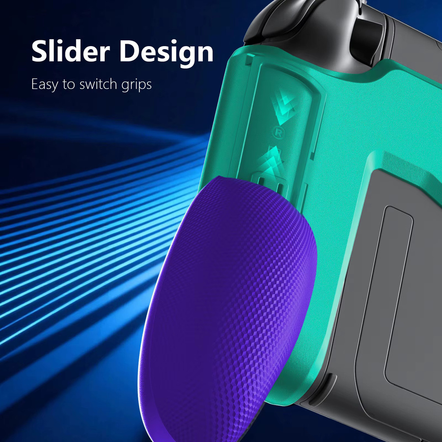 GAMWING Ergonomischer Silikongriff für Nintendo Switch in Grün, Rutschfeste Austauschbare Griffe in 3 Größen, Dock-kompatibel - Bild 5