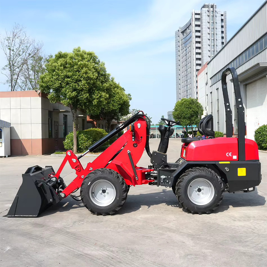 Skott Mini-Radlader in Rot mit CE EURO 5 Motor und 4x4 Knicklenker für Landwirtschaft und Bauwesen - Bild 3