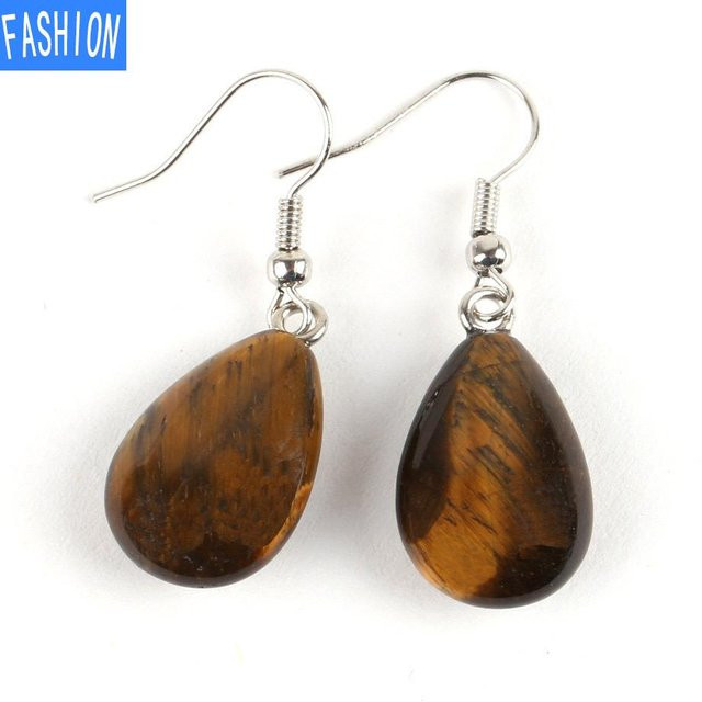 S Jewelry Maker Ohrringe, Wassertropfen, Tigereye Brown, Damen - Bild 1