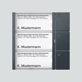 Siedle&Söhne Bus-Tasten-Modul BTM 650-03 AG in Anthrazitgrau - Bild 1