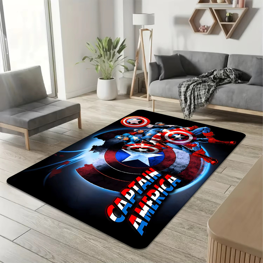 Beast Kingdom Marvel Captain America Heldenliga Teppich in Multicolour, B/T/H: 60 x 40 x 1 cm - Bild 2