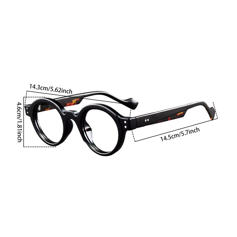 Retro-Lesebrille, rund, Kunststoff, Vollrand, Unisex, Shatar - Bild 1