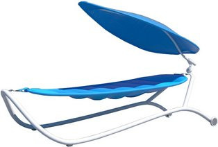 LECO Hängematte Gloria Blau mit Gestell und Sonnendach - Bild 1