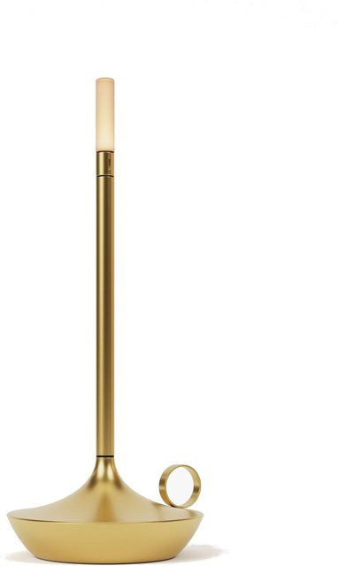 Graypants Wick Akku Tischleuchte mit LED in Grau und Gold/Messing - Bild 1