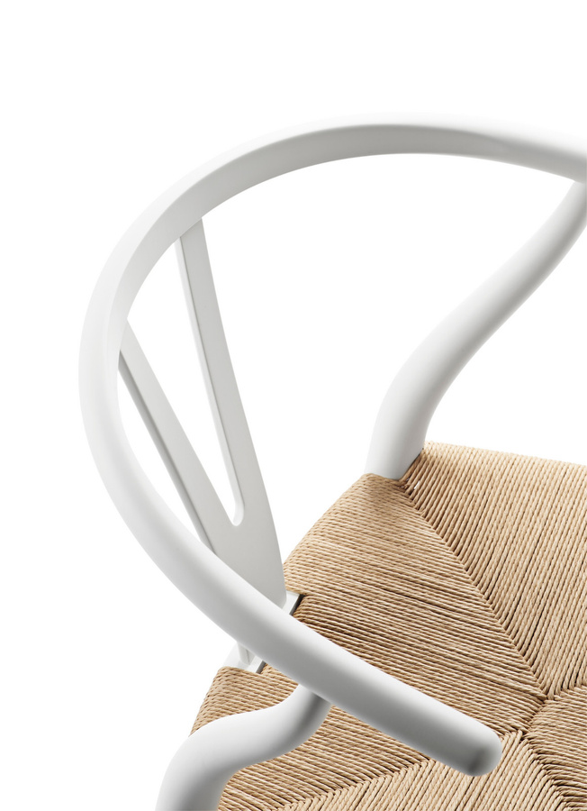 Carl Hansen & Søn CH24 Y Wishbone Stuhl aus Buchenholz in Weiß - Bild 2