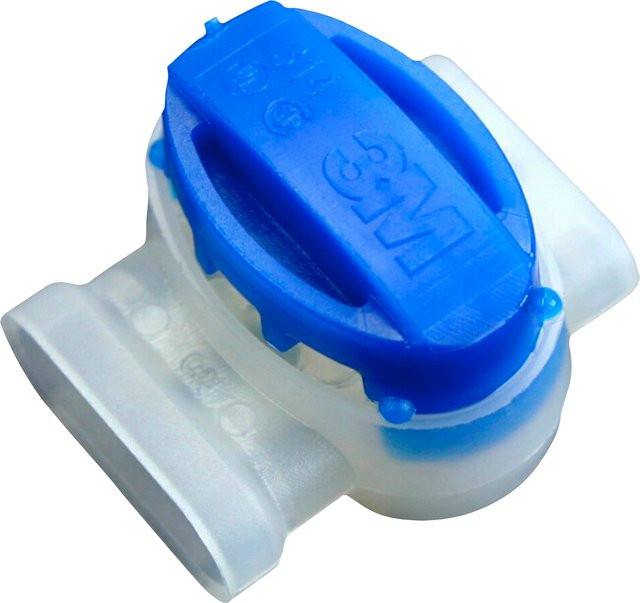 3M 314 Flexibler Verbinder Blau, 3-polig, für 0,5-1,5mm² starr und flexibel, 50 Stück - Bild 1