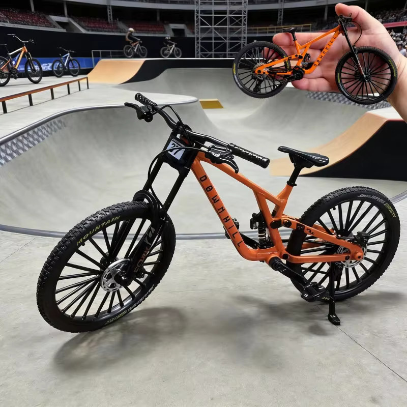 HRZPACT Mountainbike-Modell, Maßstab 1:8, Metall, Schwarz - Bild 3