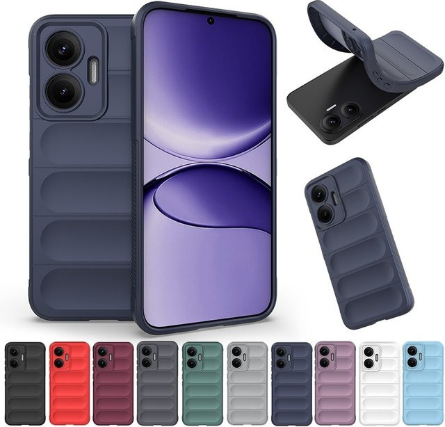 Luxuriöse Silikonhülle mit Wellenmuster für Xiaomi in Blau, stoßfeste und hautfreundliche Schutzhülle - Bild 1