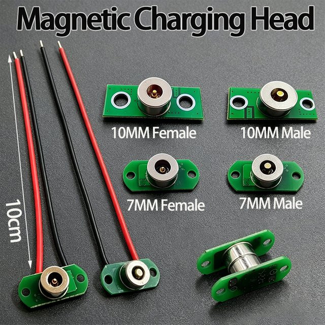 JCD Magnetischer Pogopin-Steckverbinder 3A DC mit Federbelasteter Stecker-Buchse-Abstand 7mm oder 10mm - Bild 1