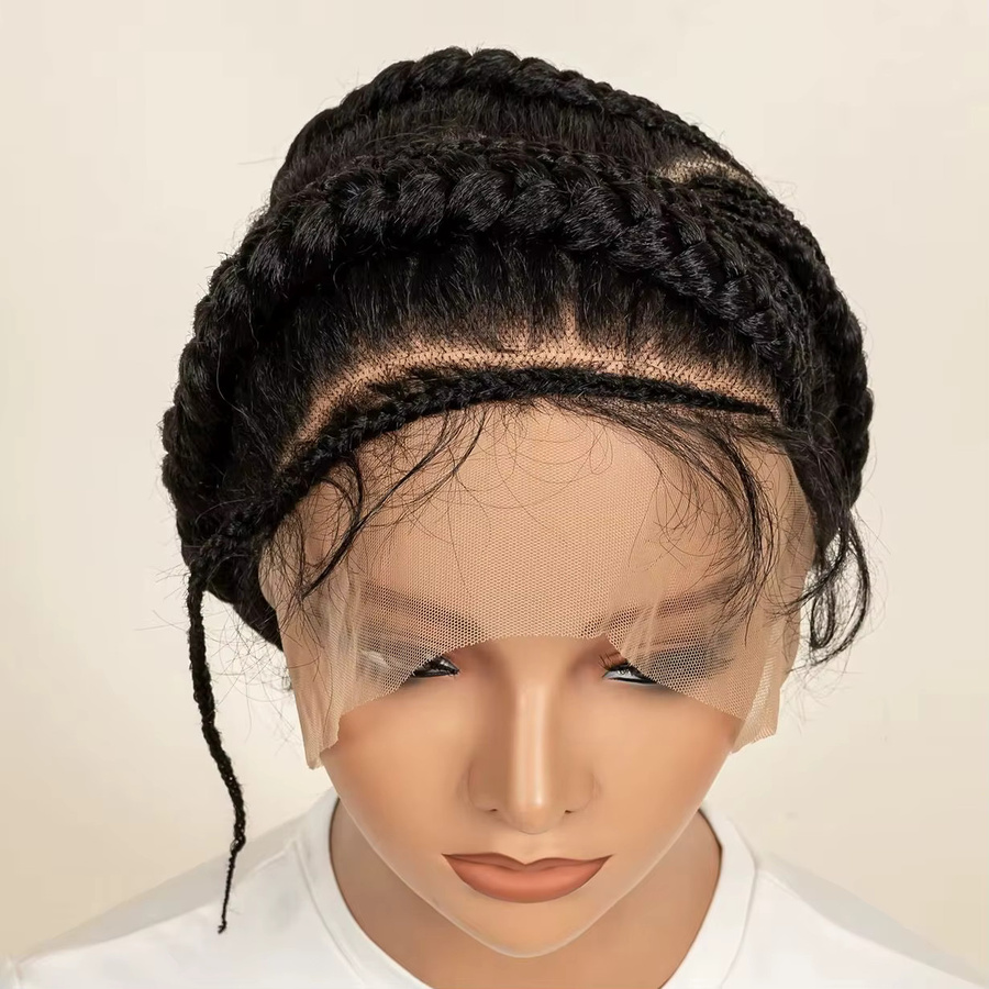 Ultimate Bob-Perücke, synthetisch, Cornrow-Zöpfe mit Dutt, 30,5 cm, 1b, Damen - Bild 4