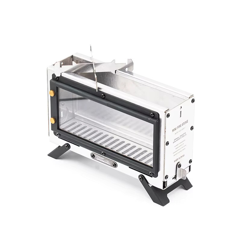Goout Springhill Mini-Feuerstelle in Silber, kompakter und tragbarer Brennholzofen für Outdoor-Camping und als Kochherd - Bild 5