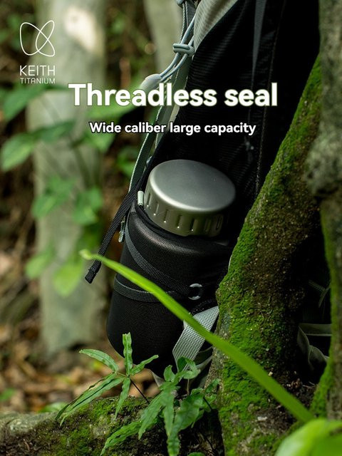 Keith Titan Sportflasche aus Edelstahl in Silber mit 0,9 l Fassungsvermögen - Bild 1