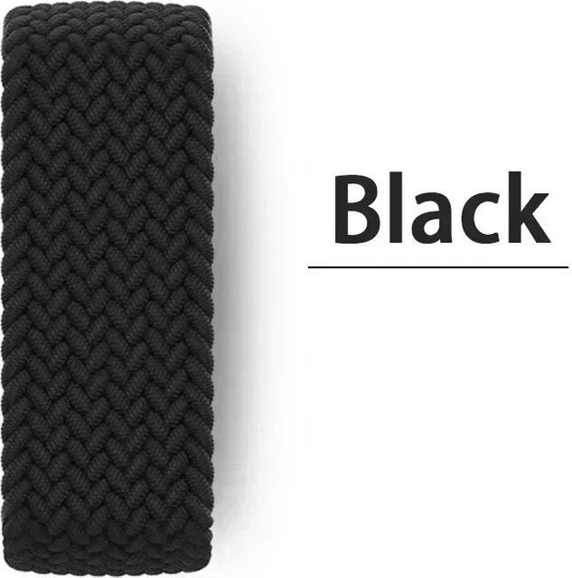 CAOWTAN Uhrenarmband Nylon, geflochten, Schwarz, Unisex - Bild 1