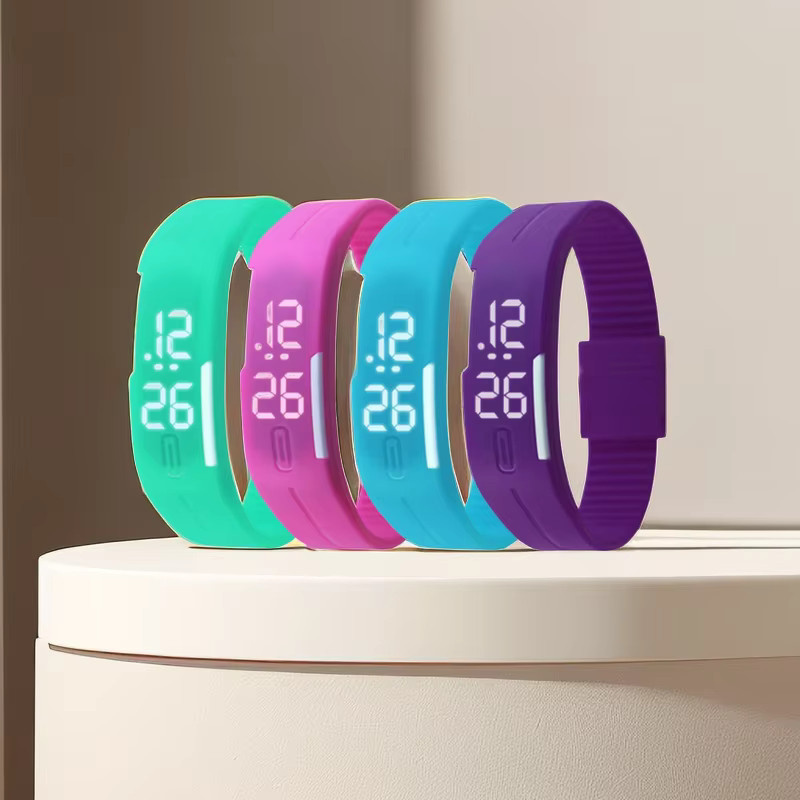 Digitaluhr, Silikon, Schwarz, Unisex - Bild 3