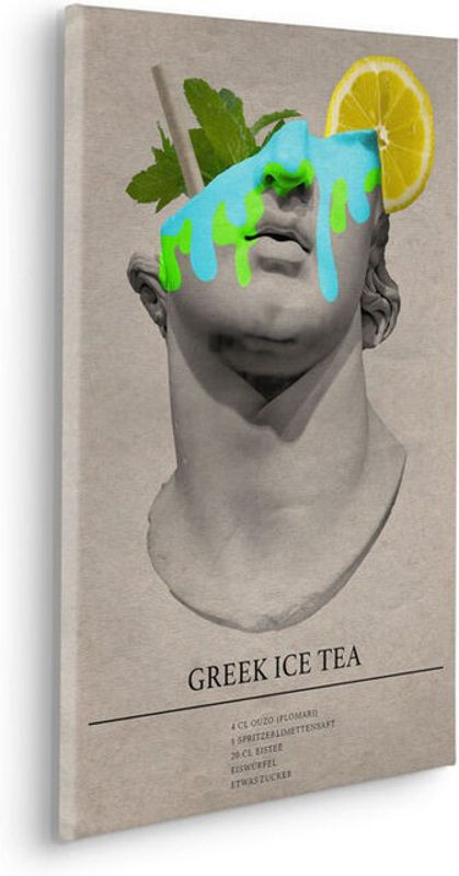 Komar Canvasbild Greek Ice Tea Cocktail Modern Urban auf Leinwand, mehrfarbig, Breite: 60 cm, Höhe: 60 cm - Bild 1