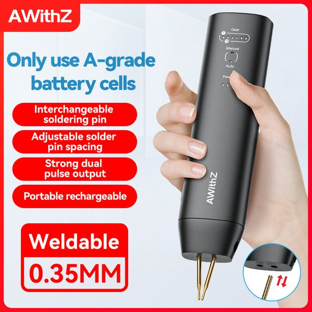 AWithZ H1 11-Gang Präzisions-Punktschweißgerät in Schwarz für 18650/21700 Lithium-Batterien und Reinnickel - Bild 1