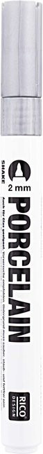 Rico Design Porzellanmarker Silber 2mm - Bild 1