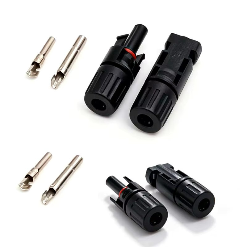 AEVYVKV MC-4 Steckverbinder Set Wasserdichte Stecker und Buchsen für Solar-PV-Module und Batterien in Schwarz - Bild 2