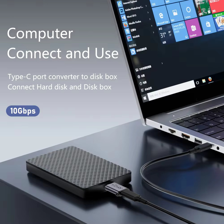 Samsung USB 3.0 Micro B auf Typ C Adapter und USB A auf Micro B Datenübertragungskonverter für Laptop und Festplatten - Bild 3