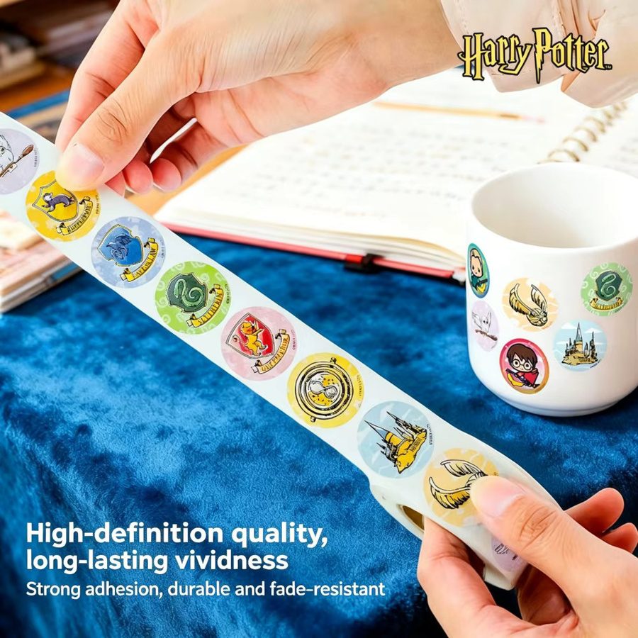 Harry Potter Aufkleber-Rolle, Hogwarts Zauberer-Thema, 500 Stück - Bild 3
