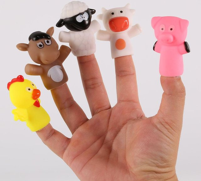 Fashnics Fingerpuppen Tiere Kunststoff Bunt / Mehrfarbig - Bild 1