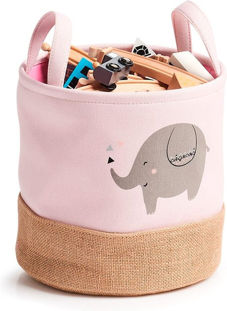 HTI-Living Aufbewahrungskorb Elefant in Pink aus Stoff - Bild 1