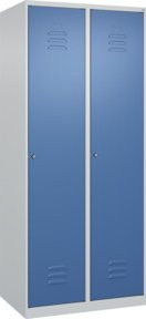 C+P Spind Classic PLUS Garderobenschrank mit 2 Abteilen, Stahlkonstruktion, Zylinderschloss und 4 Garderobenhaken, H x B x T: 185 x 80 x 50 cm - Bild 1