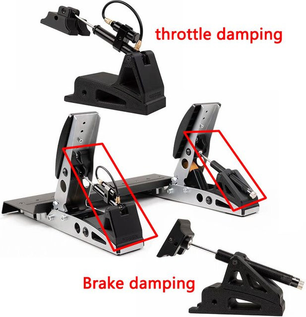 Fanatec CSL Pedal Modifikations-Kit für Brems- und Gaspedal in Schwarz mit einstellbarem Dämpfungskit - Bild 1