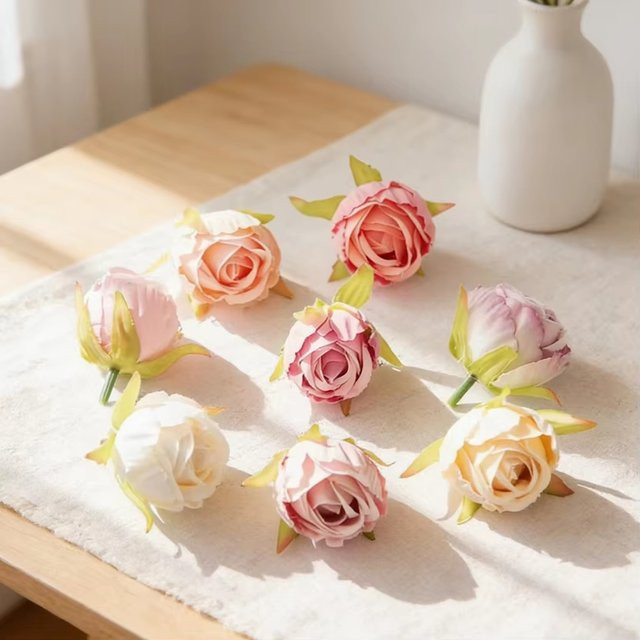 Künstliche Seiden-Rosenköpfe von yusheng in Pink für deine DIY-Dekoration und Hochzeiten - Bild 1