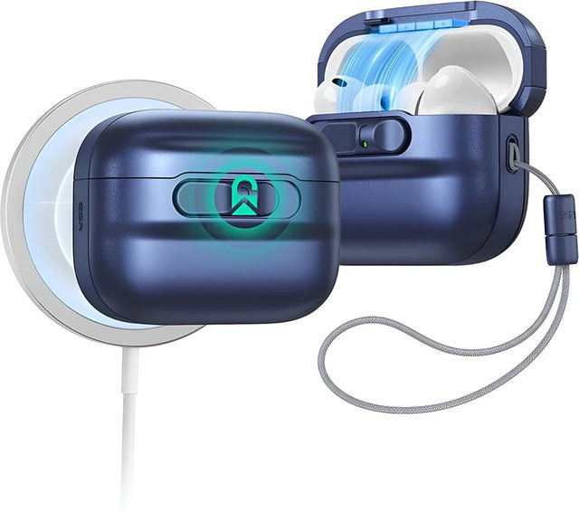 ESR Pulse Magnetic FlickLock Hülle für Apple AirPods Pro 3, Marineblau - Bild 1