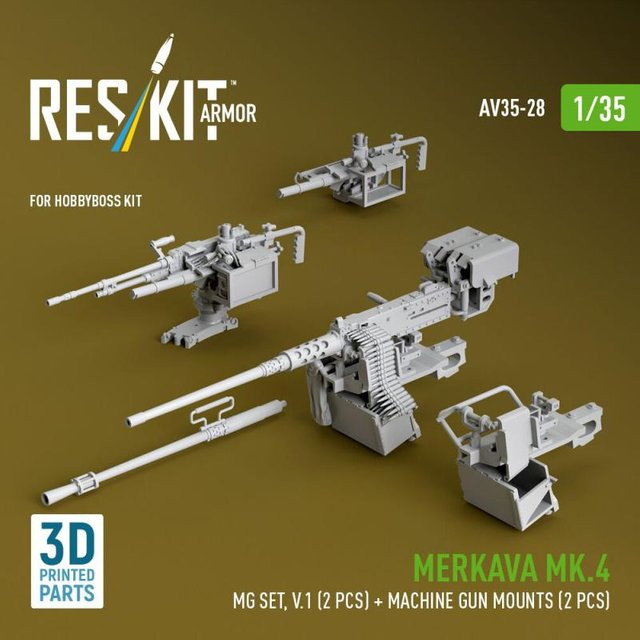 Hobby Boss Merkava Mk.4 - MG set, V.1, 4-teiliges Set - Bild 1