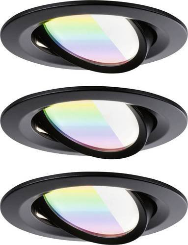 Paulmann LED-Einbauleuchte 92437 in Schwarz, dimmbar mit RGBW-Funktion und ZigBee-Steuerung - Bild 1