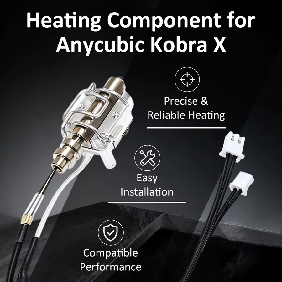 Anycubic Kobra X Kobra 4 Hotend-Düse für hohe Temperaturen und Geschwindigkeiten, Farbe: Silber - Bild 2