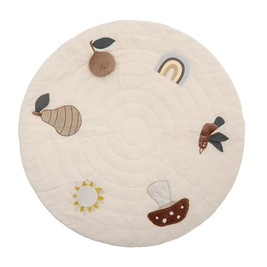 Bloomingville Mini Agnes Spielteppich aus Baumwolle in Weiß, Durchmesser: 100 cm - Bild 1