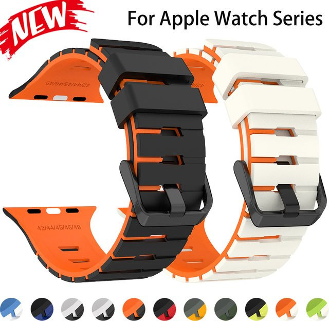 FancyWrist Uhrenarmband Silikon, Bicolor, Sportarmband für Apple Watch - Bild 1