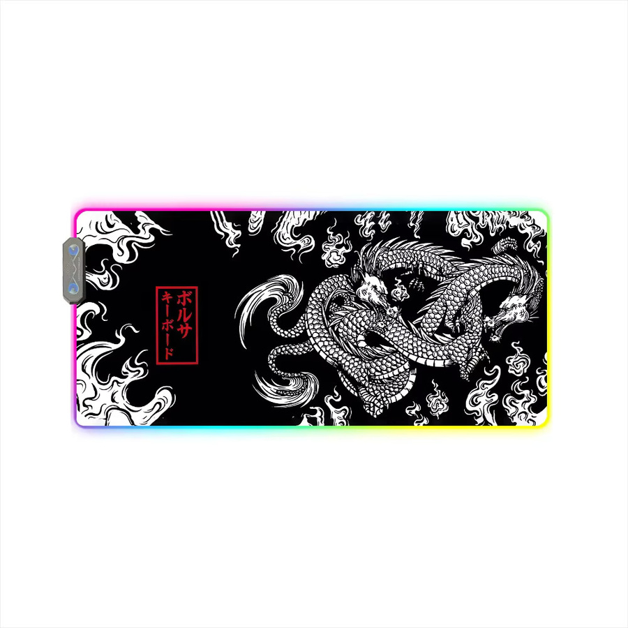 Potdemiel Japan D-Dragon RGB Gaming-Mauspad XXL in Schwarz mit LED-Beleuchtung und Micro-USB-Anschluss - Bild 4