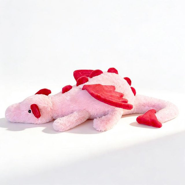 Cartoon Heißer Fliegender Drache Plüschtier, Grün Rosa, 50cm - Bild 1