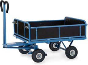 Fetra Handpritschenwagen 6453P blau pulverbeschichtet mit Ladefläche Breite: 60 cm, Tiefe: 60 cm - Bild 1