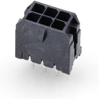 Molex Einbau-Stiftleiste Standard Schwarz mit Goldkontakten 6-polig Rastermaß 3mm - Bild 1