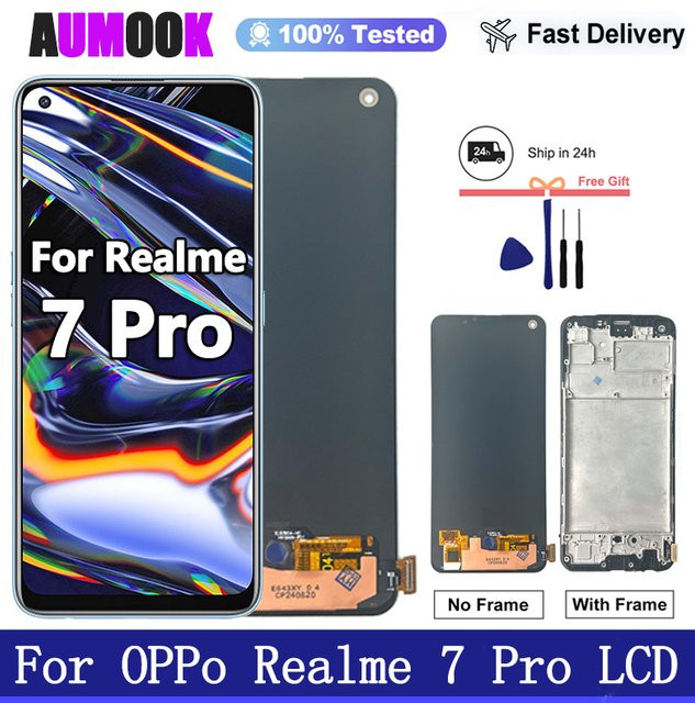 Oppo Realme 7 Pro LCD-Display Ersatz mit Touchscreen-Digitizer-Baugruppe in Schwarz (Modell RMX2170) - Bild 1