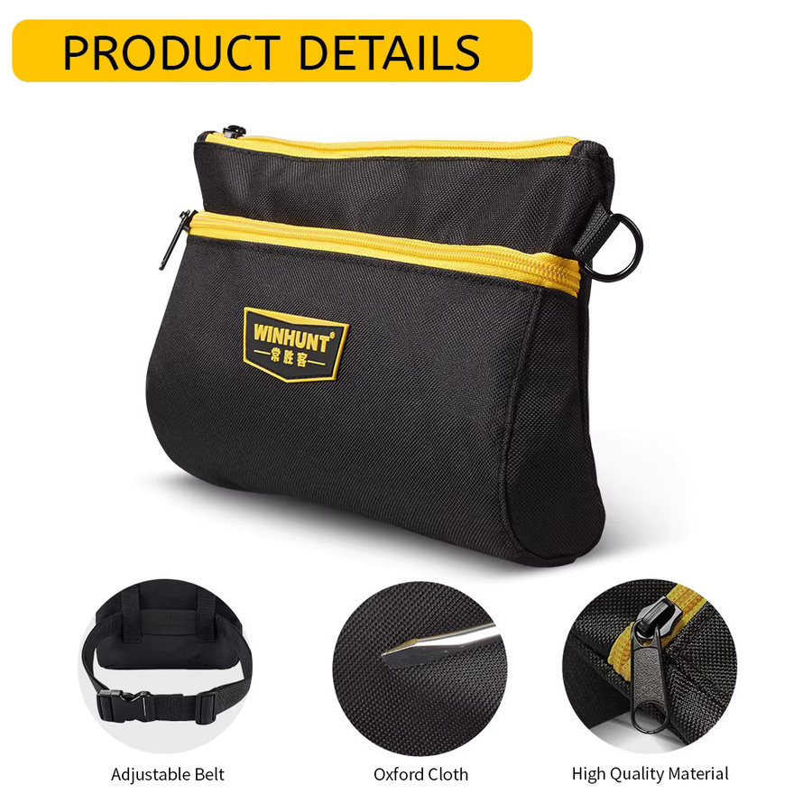 WINHUNT Multifunktionale Hardware-Werkzeugtasche mit großem Fassungsvermögen in Gelb-Schwarz - Bild 2