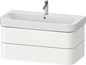 Duravit Waschtischunterschrank Happy D.2 Plus in Weiß Supermatt mit 2 Schubkästen, B/T: 97,5 x 49 cm - Bild 1