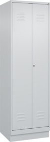 C+P Wäsche-Spind Classic PLUS mit Sockel, 2 Abteile, grau, B/T/H: 60 x 50 x 195 cm - Bild 1