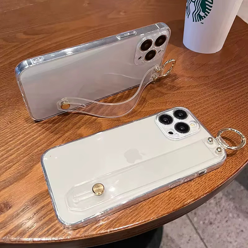 Transparente Handyhülle mit Handschlaufenhalter von MOQINO für iPhone 17 16 15 14 13 12 11 Pro Max Plus und SE - Bild 4