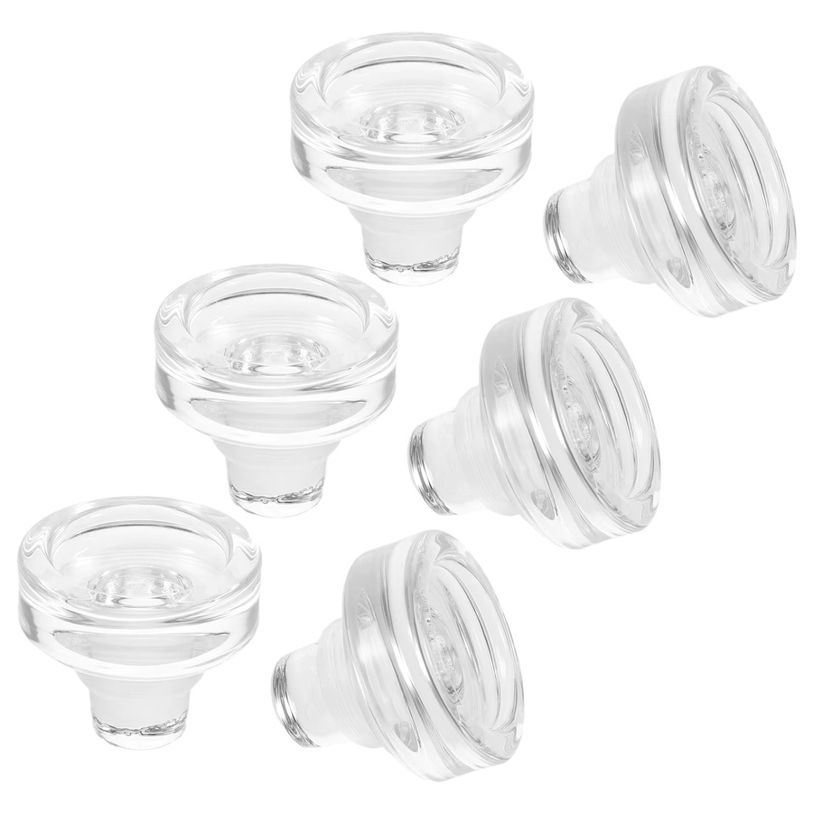 6 Stück luftdichte Glasstopfen für Wodka- und Bierflaschen, transparente Kristall-Getränkeverschlüsse aus Glas, auslaufsicher und dekorativ - Bild 2