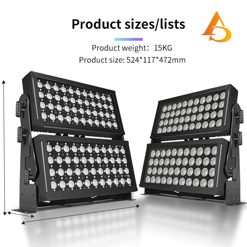 Aicpose RGBW DMX LED Wall Washer Outdoor Floodlight IP65 Wasserdicht, Schwarz - Bild 3