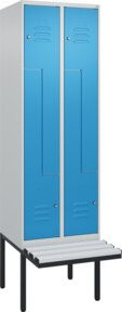 C+P Z-Spind Classic PLUS Sitzbank mit 4 Fächern und Zylinderschloss, B/T/H: 212,0 x 60,0 x 81,5 cm - Bild 1
