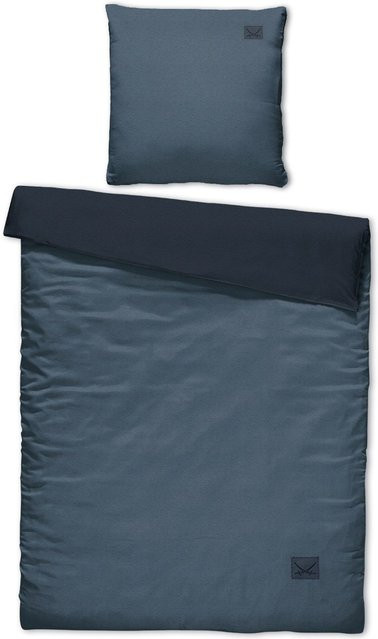 Sansibar Bettwäsche aus Jersey mit Reißverschluss, Blau/Mehrfarbig, B/H: 135 x 200 cm und 80 x 80 cm - Bild 1